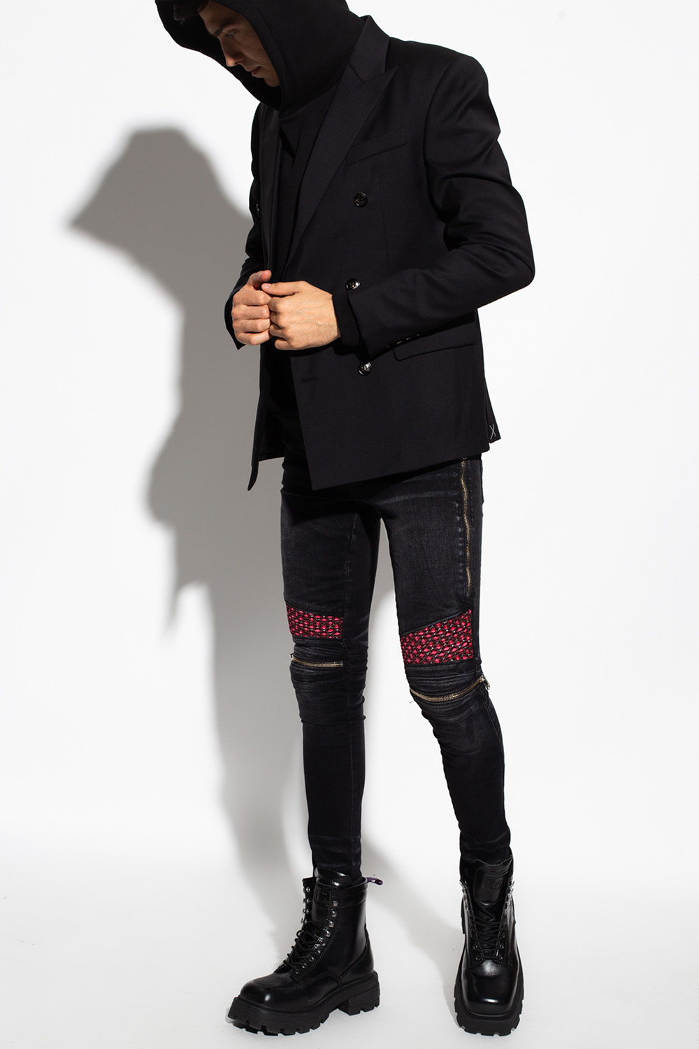 AMIRI ブラック セットアップ　 Sサイズ amiri セットアップ UK USドリル - メルカリ